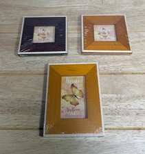 3x Vintage Wooden Mini Frames